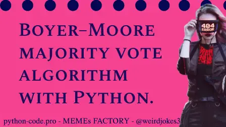 Boyer–Moore majority vote algorithm.