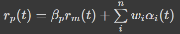 CAPM equation.