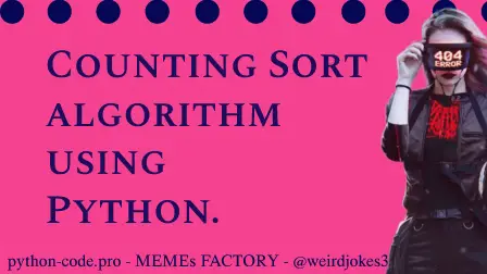 Counting sort algorithm.