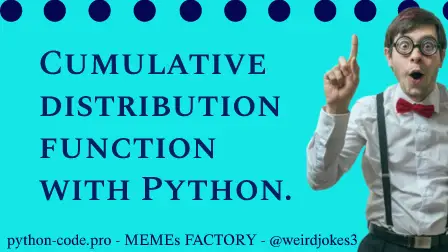 Cumulative distribution function with Python.