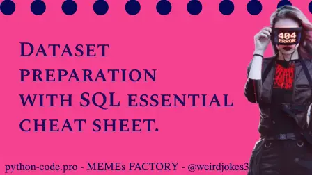 SQL dataset preparation.
