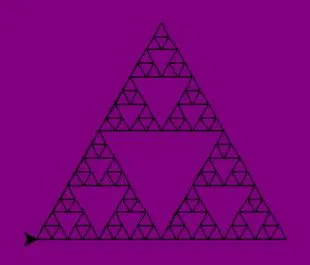 Sierpiński triangle fractal with Python