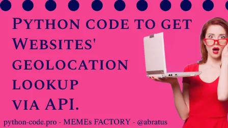 Website geolocation lookup.